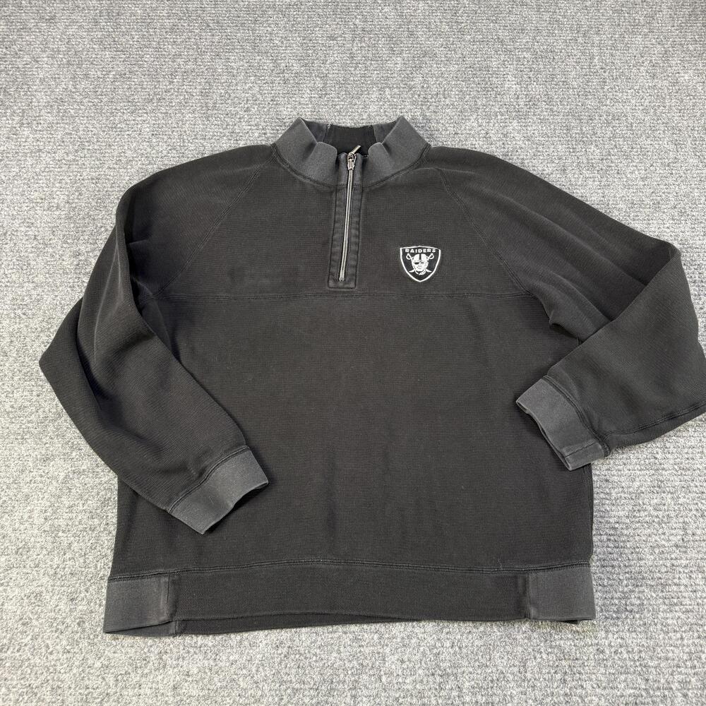 Las Vegas Raiders Pullover Mens XL Black NFL Football Reversible Tommy Bahama